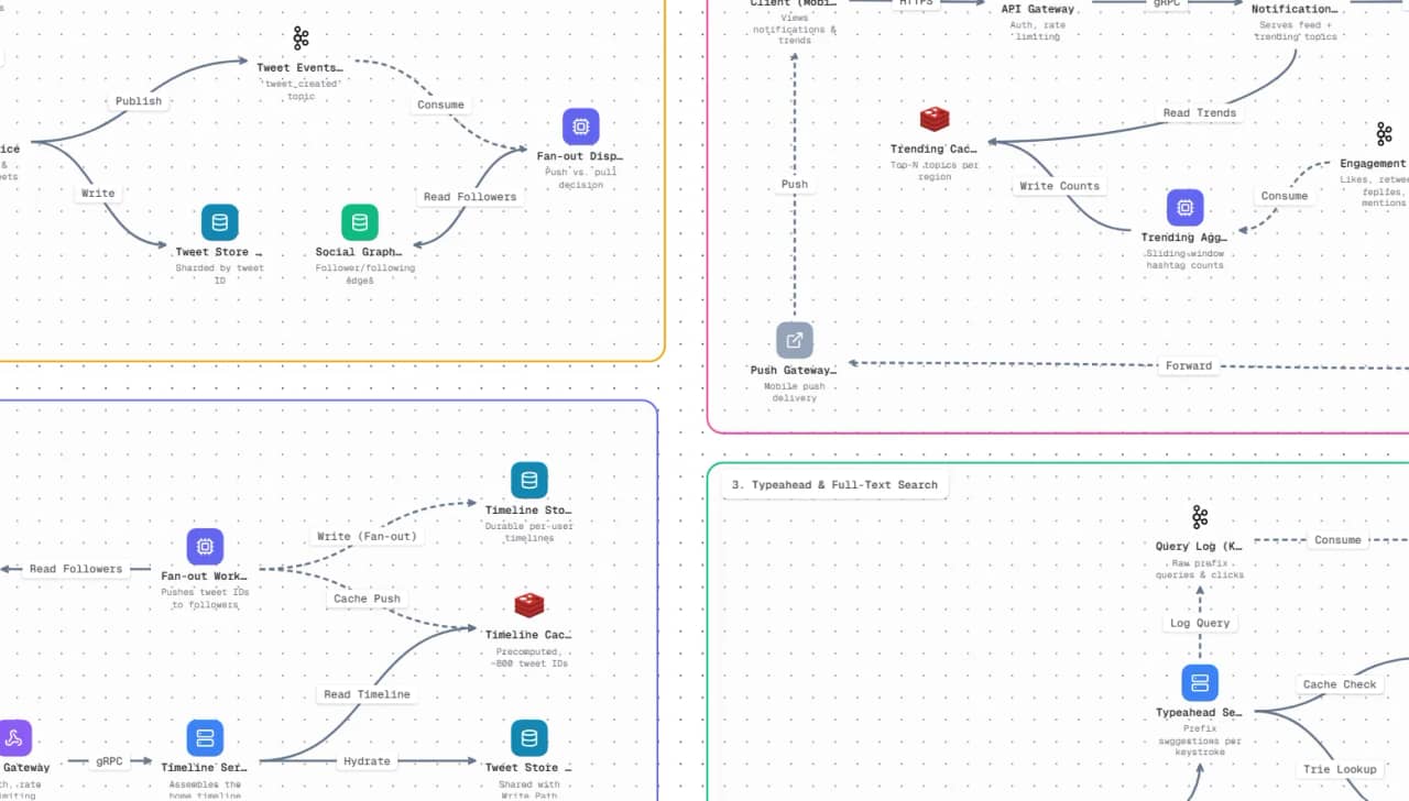 System Design Mafia: Twitter architecture diagram