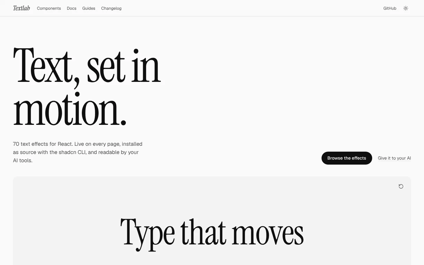 Textlab: Homepage